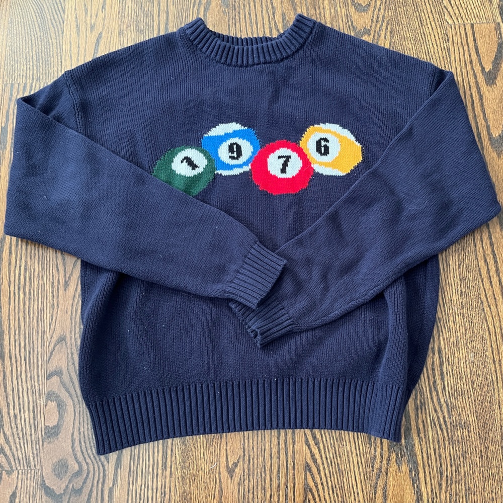 Edikted Navy 8-Ball Sweater